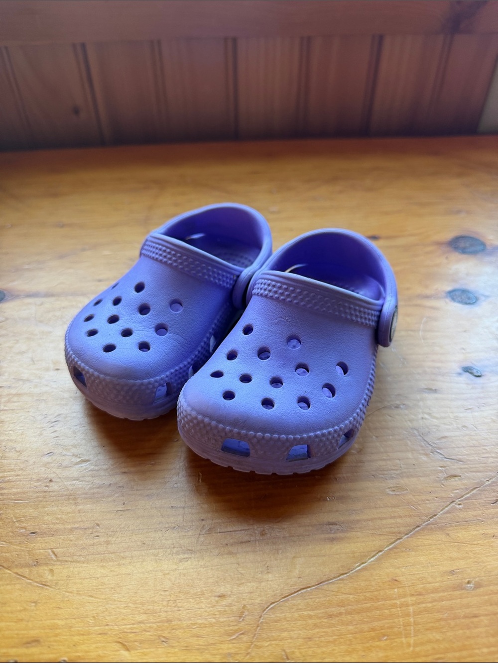 CROCS Kids Purple Foam Clog Sandals